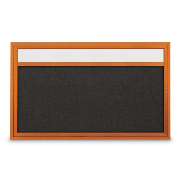 United Visual Products Slim Enclosed Corkboard, 30"x36", Black Alum Frame/Cork UVEB3036-BLACK-CORK